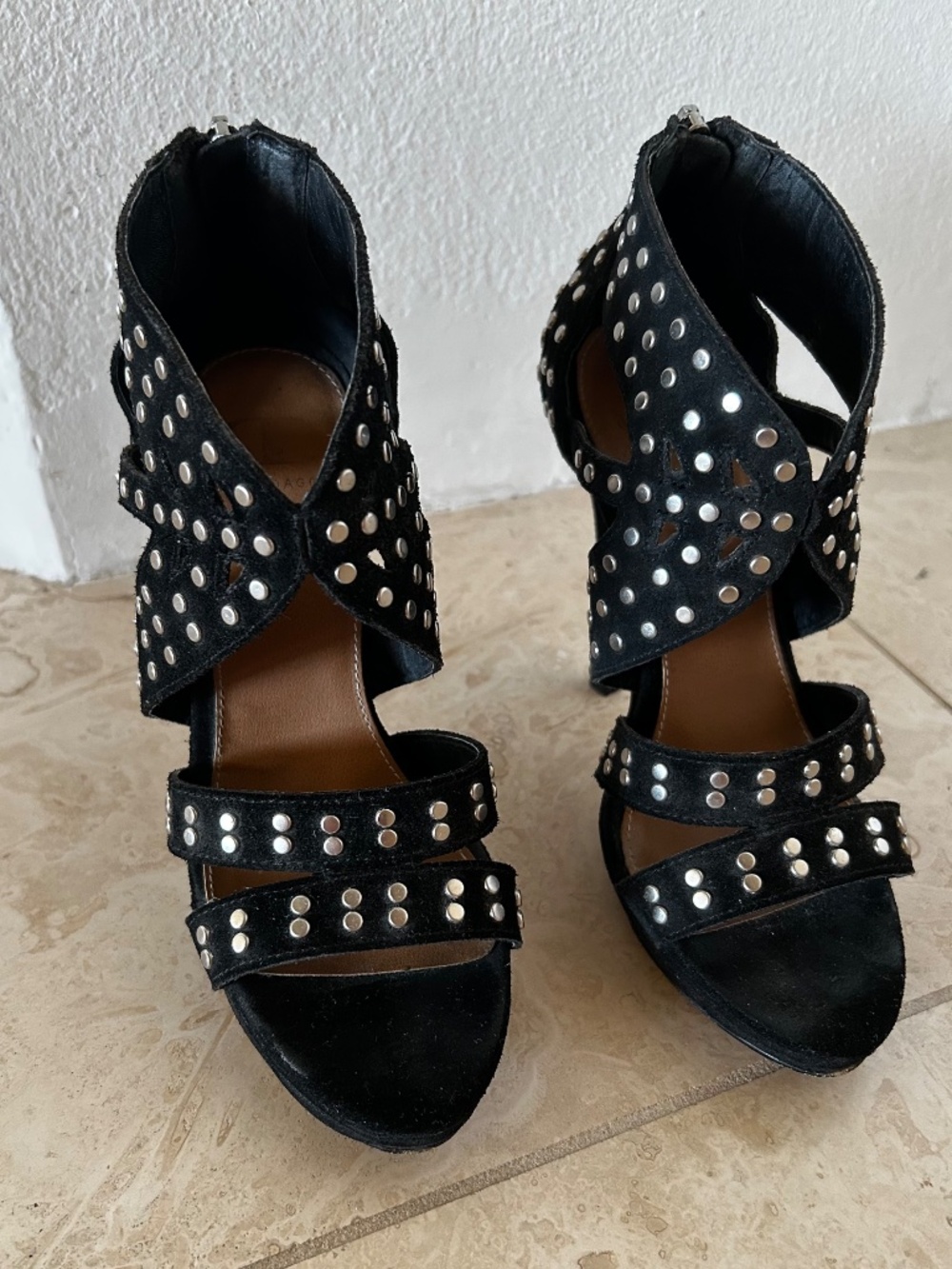 Kelsi Dagger llka Suede Studded Heels *Size 7